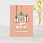 お誕生日おめでとう ギフトサスペンション カード (黄色い花)