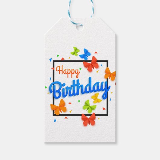 お誕生日おめでとう ギフトタグ (正面)