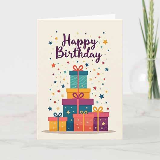 お誕生日おめでとう ギフト カード (正面)