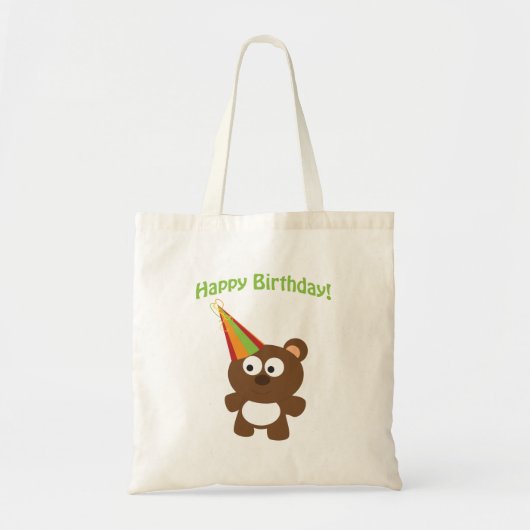 お誕生日おめでとう!クマ トートバッグ (正面)