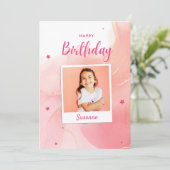 お誕生日おめでとう グリーティングカード 招待状 (スタンド正面)