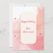 お誕生日おめでとう グリーティング カード (裏面)