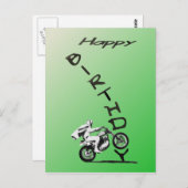 お誕生日おめでとう。グリーンだよ。 ポストカード (正面/裏面)