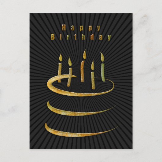 お誕生日おめでとう!ケーキ ポストカード (正面)