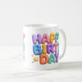 お誕生日おめでとう コーヒーマグカップ (正面右)