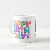 お誕生日おめでとう コーヒーマグカップ (正面左)