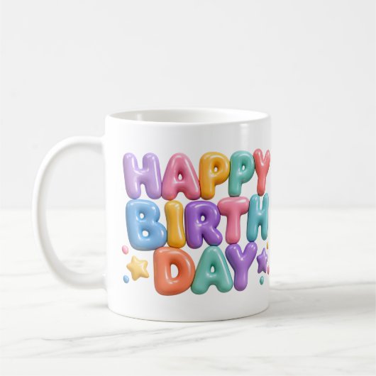 お誕生日おめでとう コーヒーマグカップ (左)