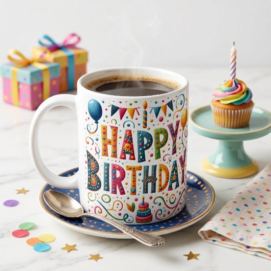 お誕生日おめでとう コーヒーマグカップ