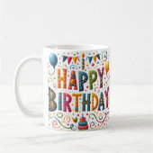 お誕生日おめでとう コーヒーマグカップ (左)