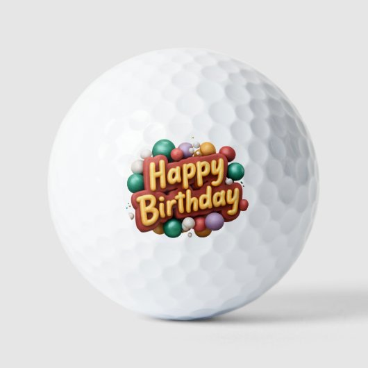お誕生日おめでとう ゴルフボール (正面)