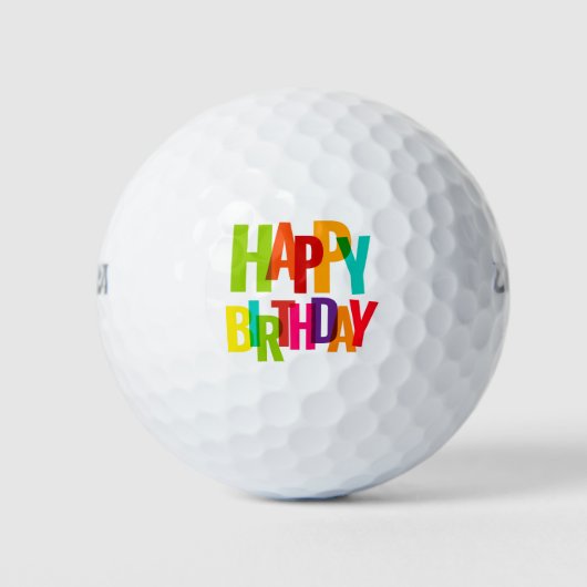 お誕生日おめでとう ゴルフボール (正面)