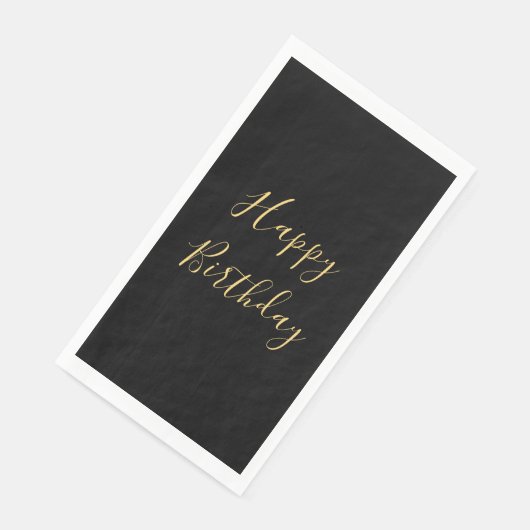 お誕生日おめでとう ゴールデンイエローテキスト ブラックカスタム (コーナー)