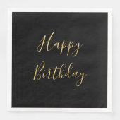 お誕生日おめでとう ゴールデンイエローテキスト ブラックカスタム (正面)