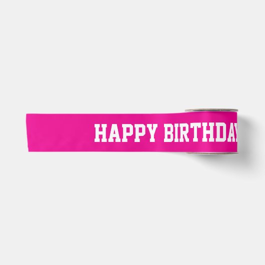 お誕生日おめでとう サテンリボン (正面)