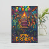 お誕生日おめでとう サンキューカード (スタンド正面)