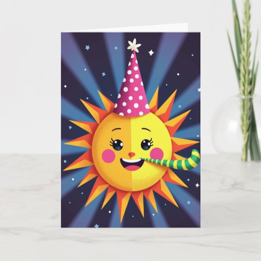 お誕生日おめでとう サン カード (正面)