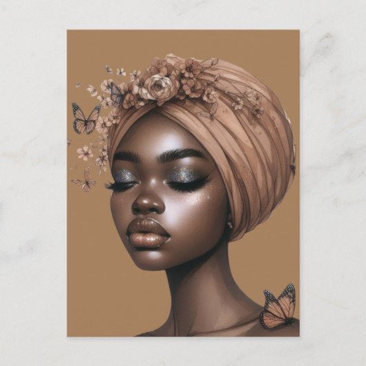 お誕生日おめでとう シスタ ブラックガールマジック メラニン ラブ ポストカード (正面)