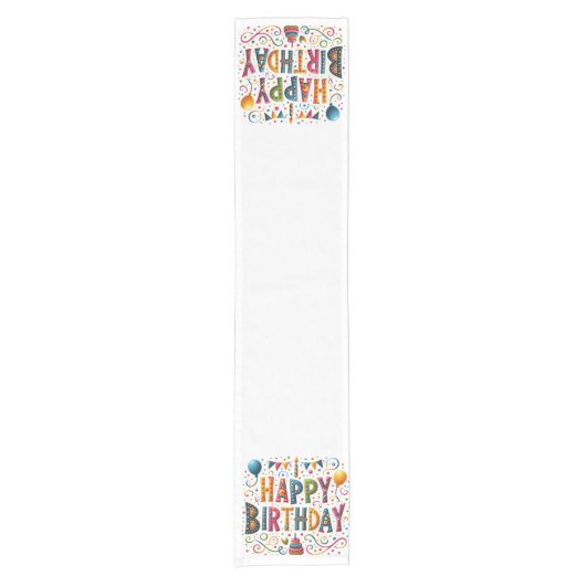 お誕生日おめでとう ショートテーブルランナー (正面)