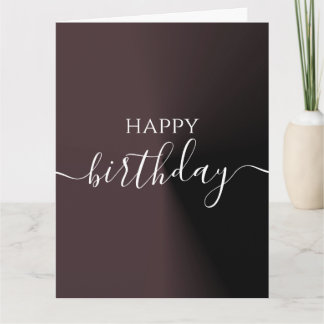 お誕生日おめでとう シンプルなテキストのオーダーメイド カード
