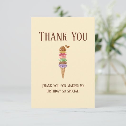 お誕生日おめでとう スイートバージョン サンキューカード (スタンド正面)