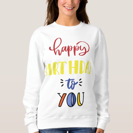 お誕生日おめでとう スウェットシャツ (正面)