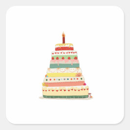 お誕生日おめでとう スクエアシール