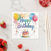 お誕生日おめでとう スタンダードカクテルナプキン (インサイチュ)