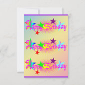 お誕生日おめでとう & スターズ - 招待状 (裏面)