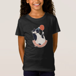 お誕生日おめでとう ステイ・ポジティブ キッズ ジャージー タキシード猫Tシャツ Tシャツ