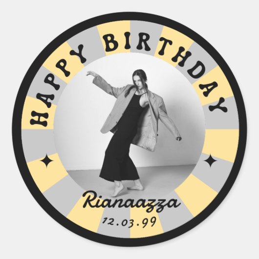 お誕生日おめでとう ステッカー | パーティーを始めよう (正面)