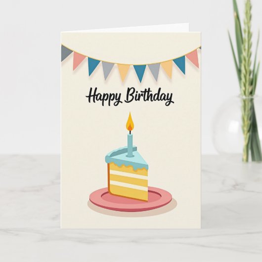 お誕生日おめでとう スライスカード カード (正面)