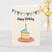 お誕生日おめでとう スライスカード カード (黄色い花)