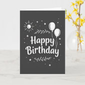 お誕生日おめでとう スレートアートカード カード (黄色い花)
