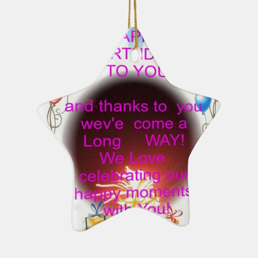 お誕生日おめでとう セラミックオーナメント (右)