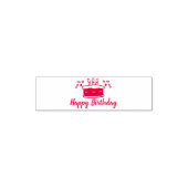 お誕生日おめでとう セルフインキングスタンプ (デザイン)