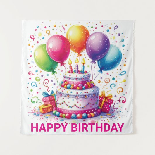 お誕生日おめでとう タペストリー (正面)