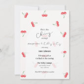 お誕生日おめでとう！チェリーがいちばん上！バースデー招待状 招待状 (正面)