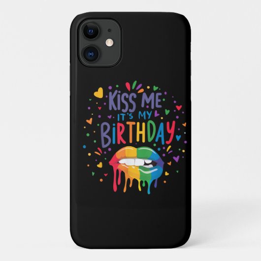 お誕生日おめでとう チューして Case-Mate iPhoneケース (裏面)