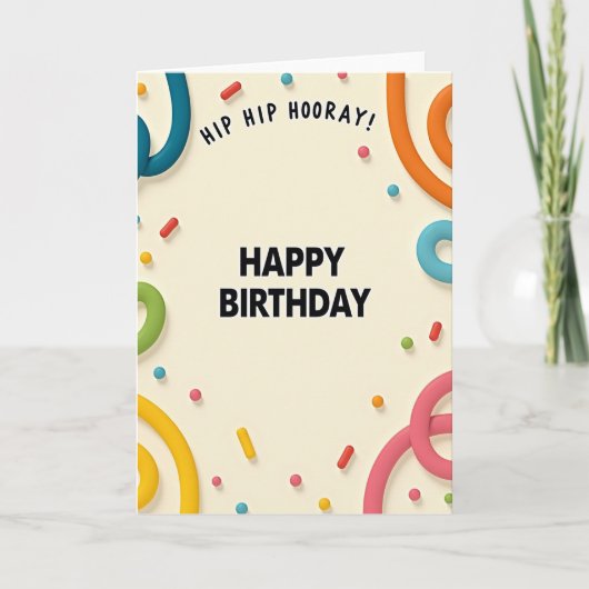 お誕生日おめでとう チューブ バースデーカード カード (正面)