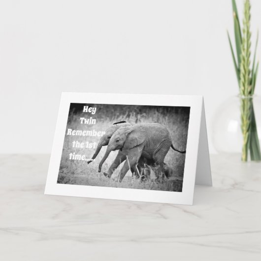 お誕生日おめでとう**「ツイン」カードの誕生日40回目 カード (正面)