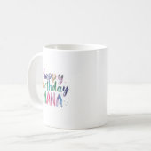 お誕生日おめでとう ナナ コーヒーマグカップ (正面左)