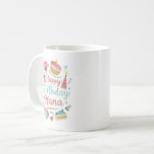 お誕生日おめでとう ナナ コーヒーマグカップ (正面左)