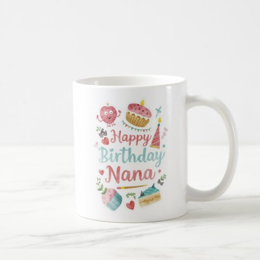 お誕生日おめでとう ナナ コーヒーマグカップ (右)