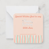 お誕生日おめでとう！ ノートカード (裏面)