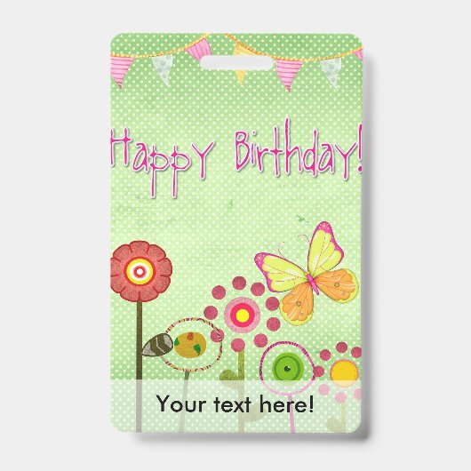 お誕生日おめでとう バッジ (正面)