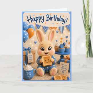 お誕生日おめでとう バニー Toast of the Baby Bun Buns カード