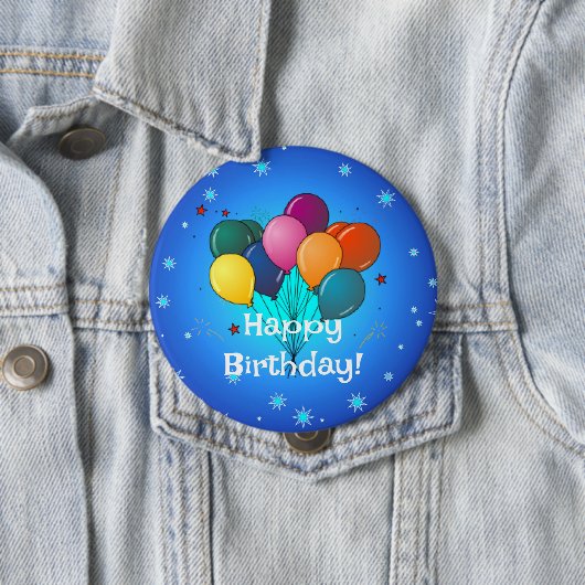 お誕生日おめでとう バルーン 缶バッジ (インサイチュ)