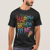お誕生日おめでとう バースデーパーティー 男性 女性 Tシャツ (正面)