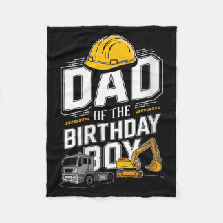 お誕生日おめでとう パパと息子のデザイン フリースブランケット
