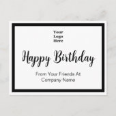 お誕生日おめでとう ビジネスの友達から ポストカード (正面)